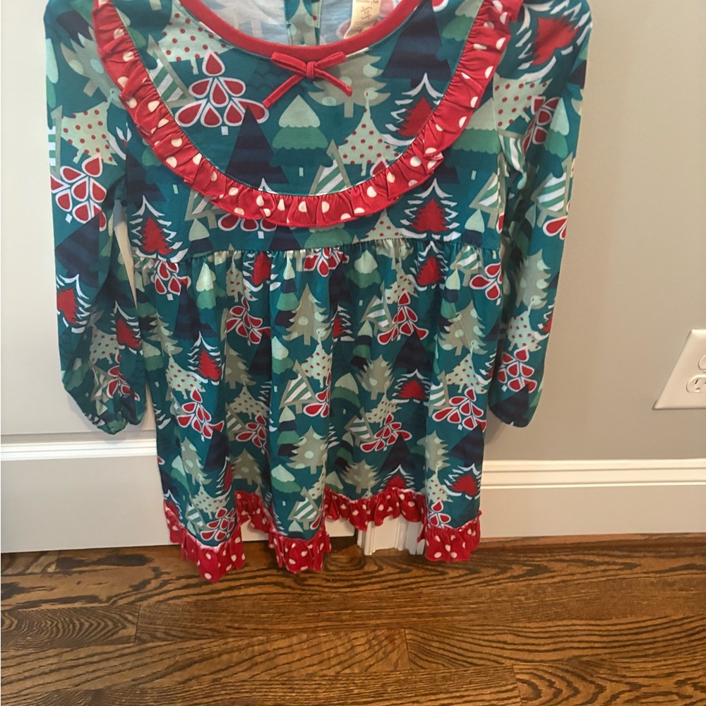 Matilda Jane Kids Pajamas Nightgown - Red and Green - Size 10